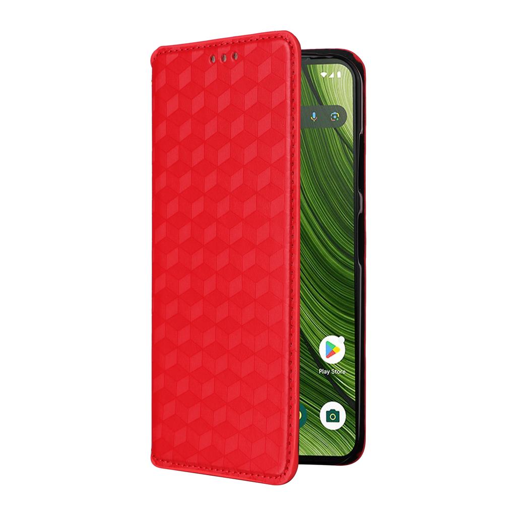 For Fairphone 6 Case Wallet Rhombus Imprinted Leather Phone Cover