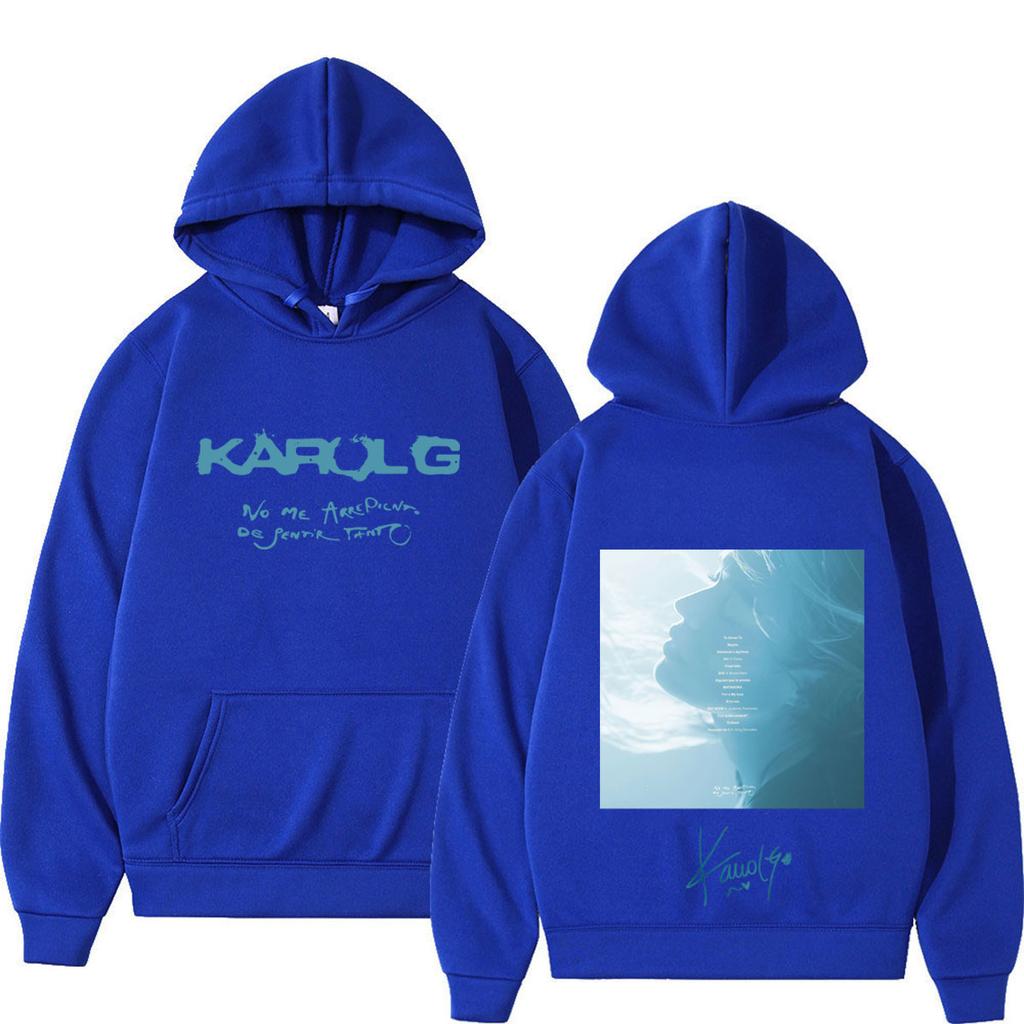 Karol G Album No Me Arrepiento De Sentir Tanto 2026 Hoodie Unisex Vintage Fashion Pullover Winter Loose Casual Sweatshirts