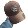 Korean version of classic black hat, new heart-shaped baseball cap, male letter embroidery cap