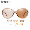 BENZEN Photochromic Polarized Sunglasses Women UV 400 Chameleon Sun Glasses Driver Driving Goggle Anti-glare Shades BS6661