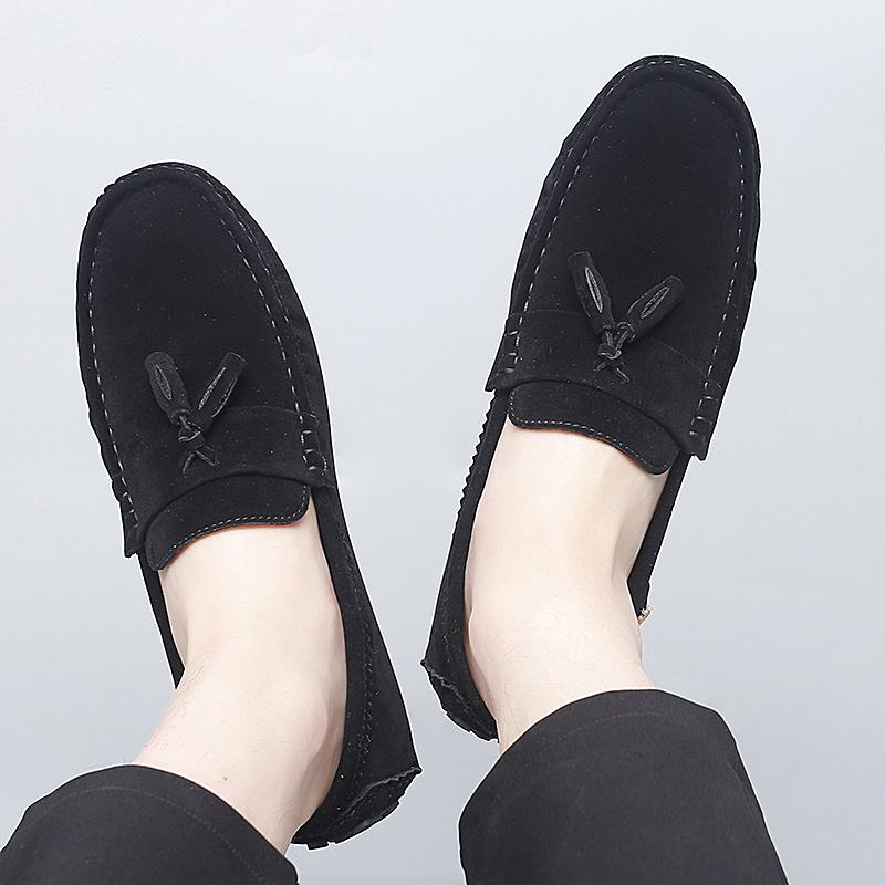 Женские удобные туфли на плоской подошве, мужские мокасины, лоферы, туфли для вождения, повседневные туфли без застежек унисекс, большие размеры, замшевые туфли красного, черного, зеленого и синего цветов