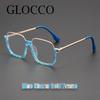 Half Frame Oversized Square Glasses Anti Blue Light Large Frame Reading Glasses Women Popular Transparent Eyeglasses Uv400