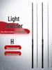 Удилище для ловли на блесну Light Thunder H Tone: 2,1 м и 2,4 м, Дальний заброс, Интегрированная ручка, Черная рыба