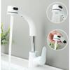 Matte Black Bathroom Basin Faucet Pull Out Spout Rotatable Liftable Body Deck Mounted Hot and Cold Water Mixer Tap