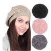 Winter  Knitted  Beanie Hat  For Women  Lady 's Twist Knitting Beret   Winter  Solid  Skullies & Beanies