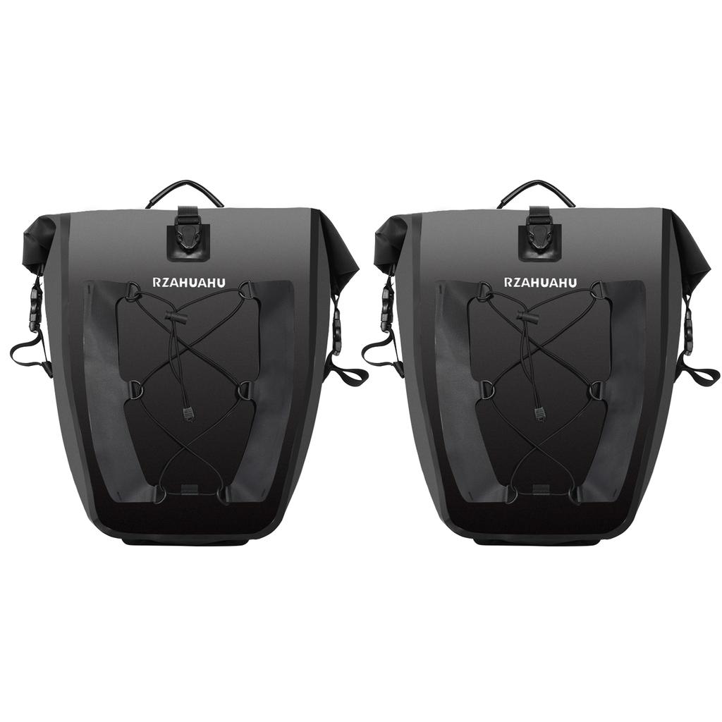 2pcs Large Capacity Bike Panniers Waterproof Bike Rear Rack Bag for Cycling Traveling Touring