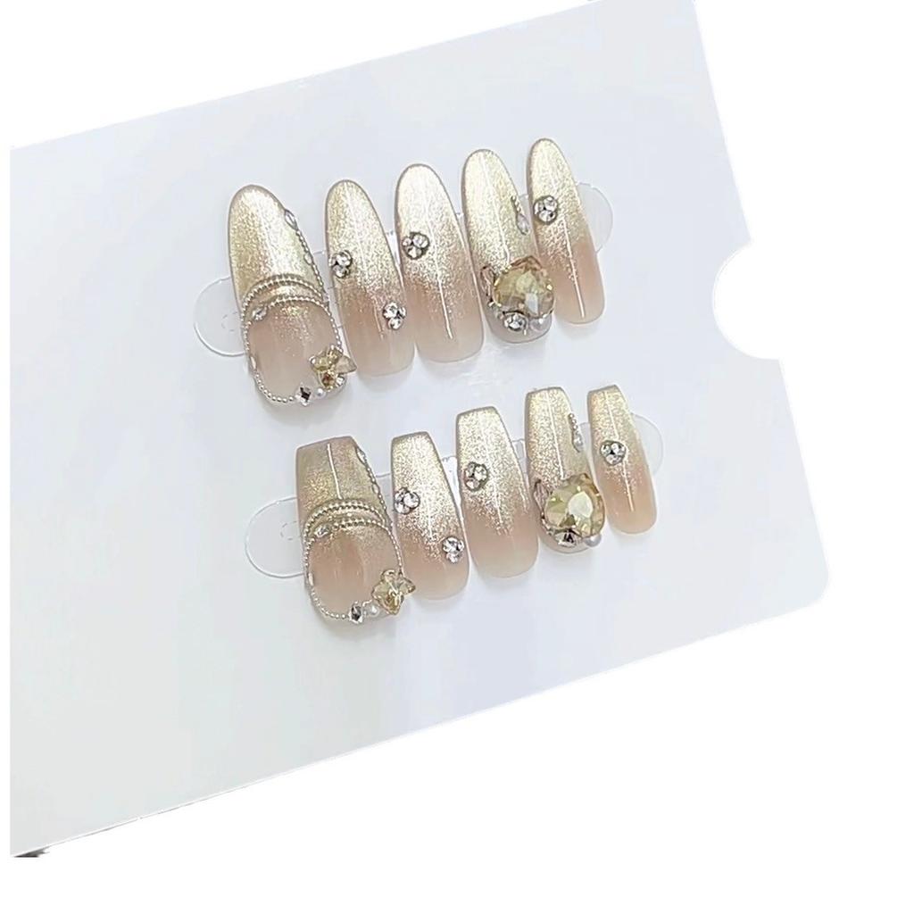 Чистая ручная работа Фототерапия Носит Цзя Цю Ши Готовое изделие Многоразовые патчи для нейл-арта