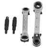 CT122 Refrigerator Ratchet Wrench 1/4 3/16 5/16 3/8 Stainless Steel Wrench Air Conditioner Repair