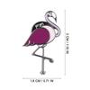 Creative Brooch Flamingo Brooch Pins for Decoration 4Pcs Rosy Alloy