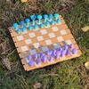 1 Set Magnetic Forest Mushrooms Chess Game with Roll-up Log Chessboard Kids Adults Portable Travel Educational Checker Board Game Toy