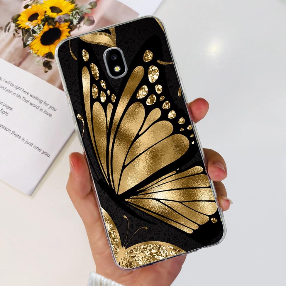 Чехол для Samsung J3 J5 J7 2017 Чехол Милый Мультяшный Кот Модные Цветы Задняя Крышка Для Samsung Galaxy J7 2017 Чехол для Телефона