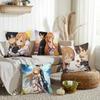 Sword Art Online Асуна и Кирито Наволочка Домашнее украшение Наволочка для подушки Подходит для офиса, дивана, спальни, автомобиля