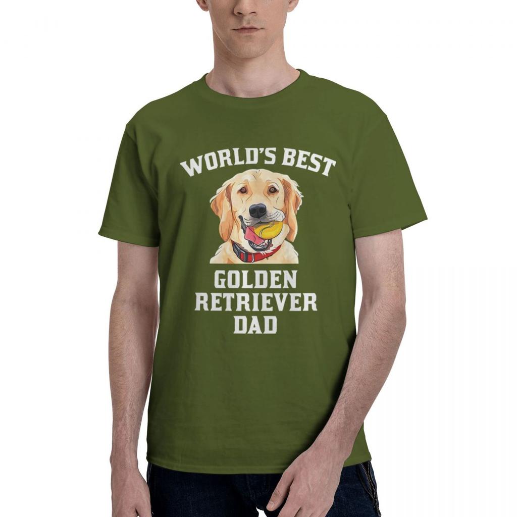 Worlds Best Golden Retriever Dad 100 Cotton Casual Breathable Confortable Men Top Mens Clothing Brands Men Clothes