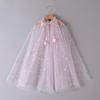 2025 Aisha Sequined Mesh Christmas Cloak for Girls - Lightweight Summer Cape