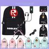 Рюкзак с принтом Roblox, портом для зарядки USB и большой вместимостью для студентов и путешествий