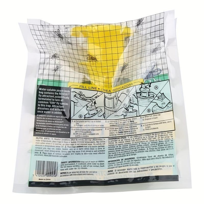 Non-Toxic Hanging Fly Traps for Outdoors, Effective Fly Catcher for Patio Garden Balcony To Trap Mosquitoes Fruit Flies & Bugs