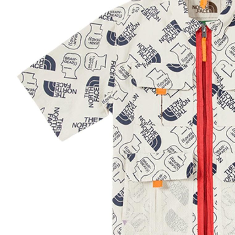 THE NORTH FACE X Brain Dead 76 Boxy Ss Mountain Shirt 'White' Men's 529V-WF4