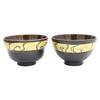 Kasyou Studio Kaga Urushi Kenko Zelkova Bowls, Korin Maki-e, Couple's Set