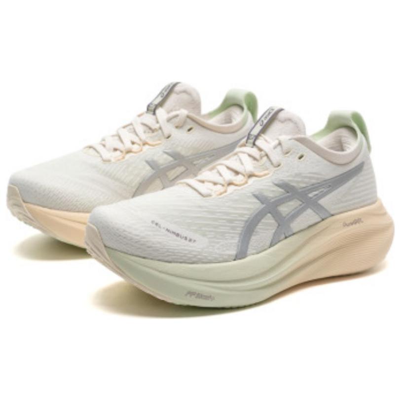 Asics Gel Nimbus 27 Lite Show Cream Silver Green Women Sneakers 1012B874-100