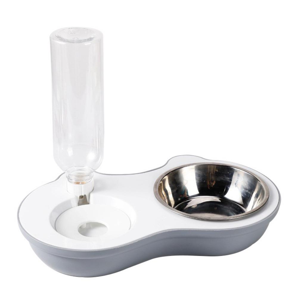 Двойная миска для кормления собак, съемная, автоматическая поилка, креативные миски для питомцев, миска для кошачьего корма