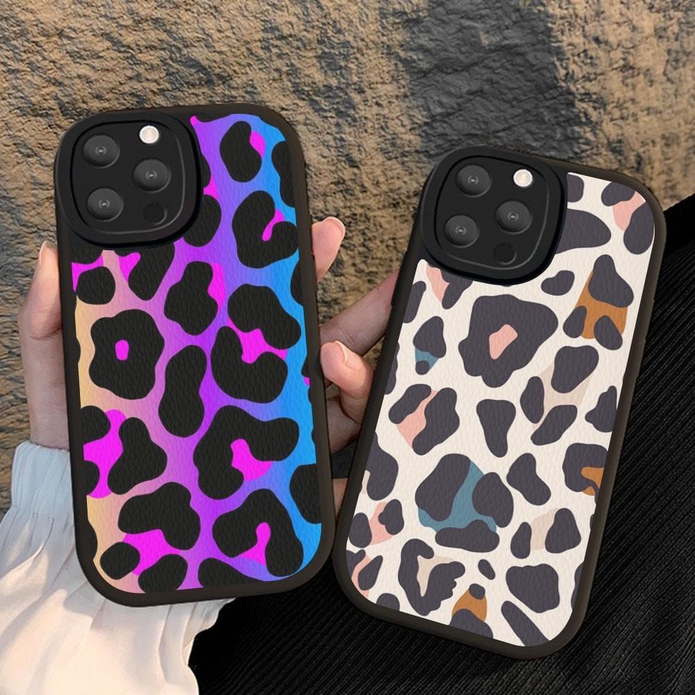 Чехол для телефона с леопардовым принтом, жесткая кожа, для iPhone 16 15 14 13 12 Mini 11 14 Pro Max Xs X Xr 7 8 Plus, Fundas
