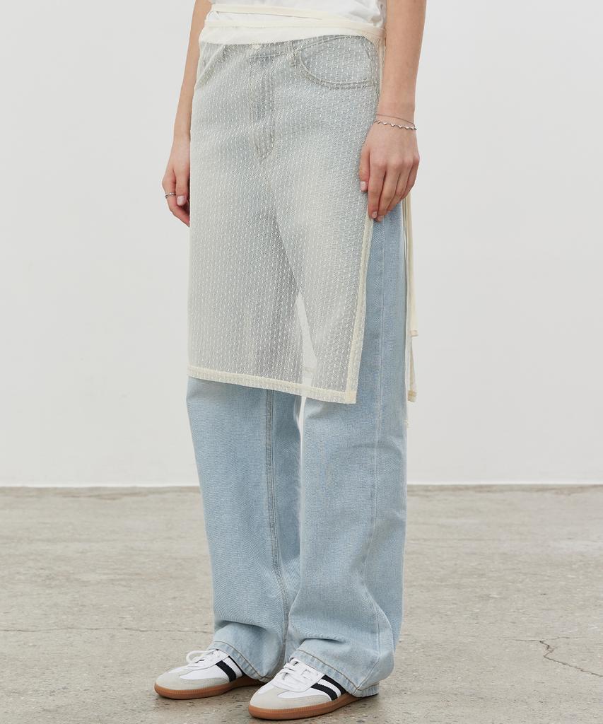Itove Seoul See-Through Layered Wrap Skirt Cm