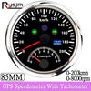 New 85mm Digital Car Truck Boat GPS Speedometer Gauge 0-200KM/H 0-120kmh Speed Meter Tachometer 8000RPM for Car Boat ATV