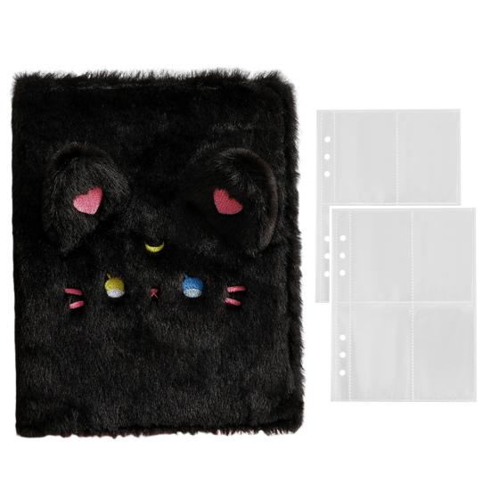 Плюшевая папка с героями мультфильмов А5 с 20 внутренними конвертами для фотографий, современный практичный фотоальбом для хранения карточек с картинками