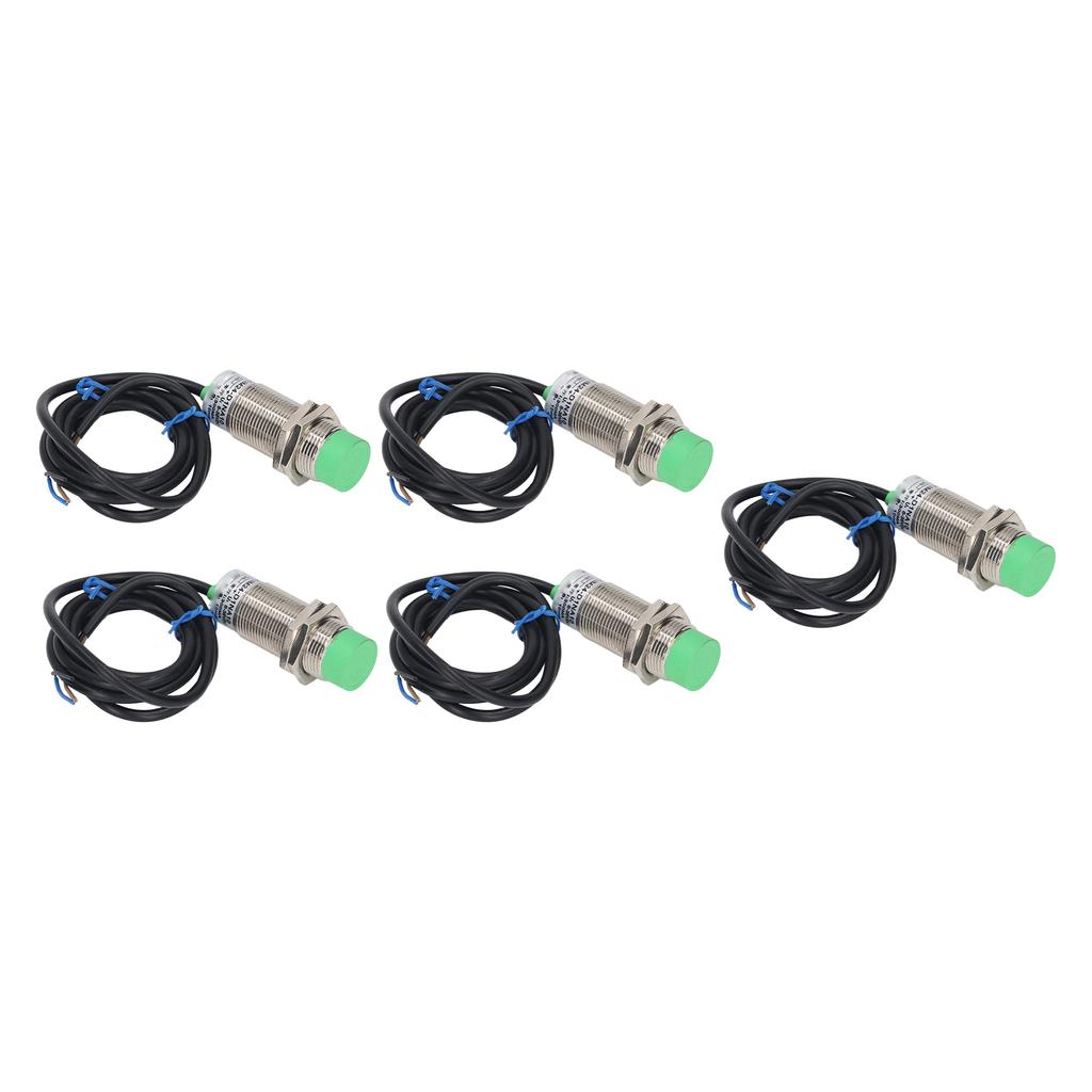 5PCS Inductive Proximity Switch NPN ABS Aluminum Alloy IP65 Waterproof Non Embedded Approach Sensor 6‑36VDC