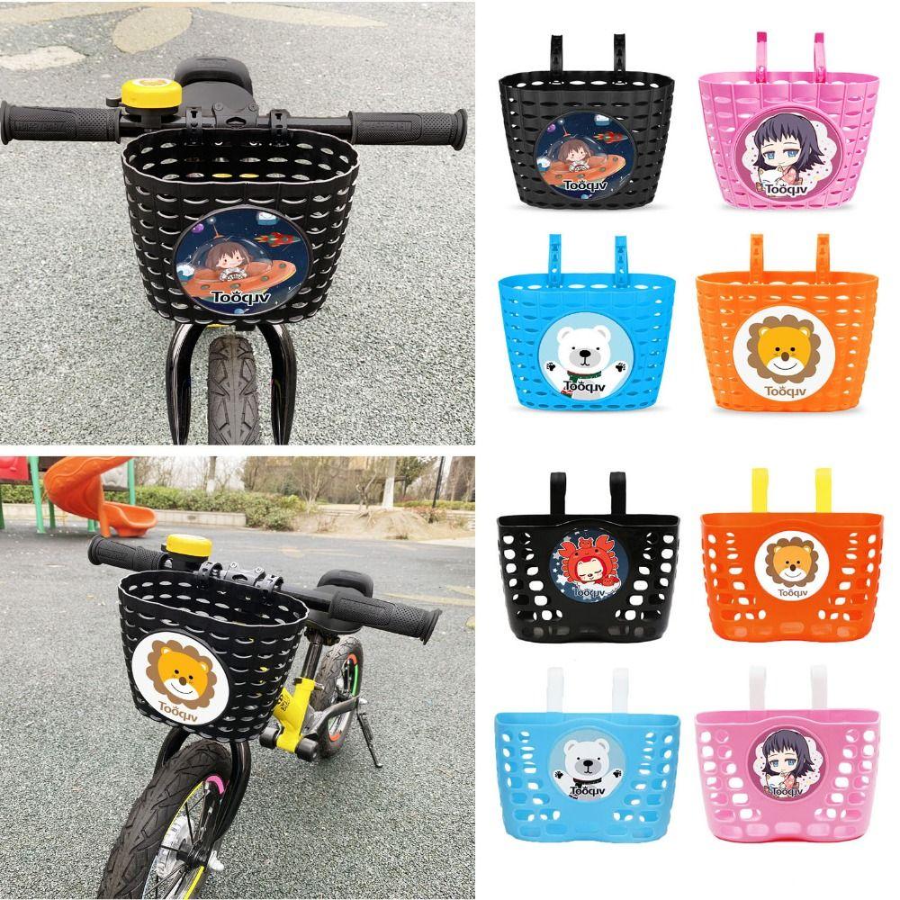 Plastic Bicycle Storage Cartoon Patten Scooter Handlebar Basket  Bike Accessories