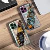 Механическое устройство черное Для IPhone 16 Pro Max 15 Pro 14 13 12 Mini 11 XS Max XR 7 8 Plu SE 2022 Закаленное стекло Чехол для телефона