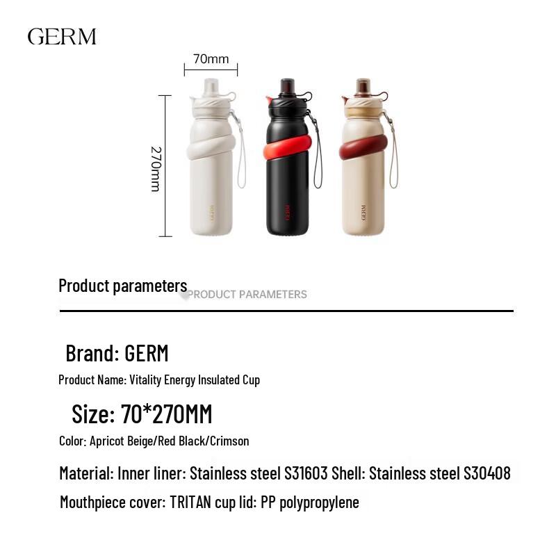 Изолированная спортивная бутылка для воды Gemi
