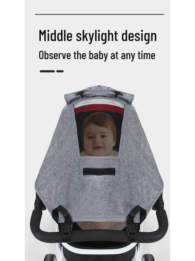 Универсальный двусторонний солнцезащитный козырек для детской коляски с защитой от УФ-лучей и теплоизоляцией