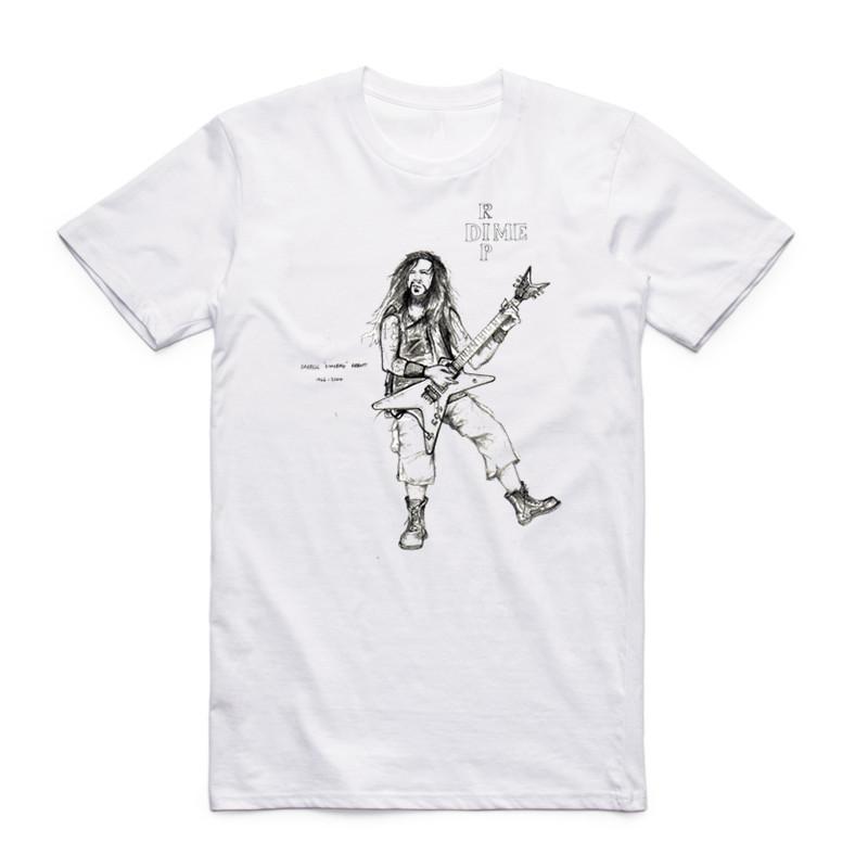 2026 Summer Fashion Men Print Dimebag Darrell Pantera T Shirt Short Sleeves O Neck Cool Casual Homme T-shirt