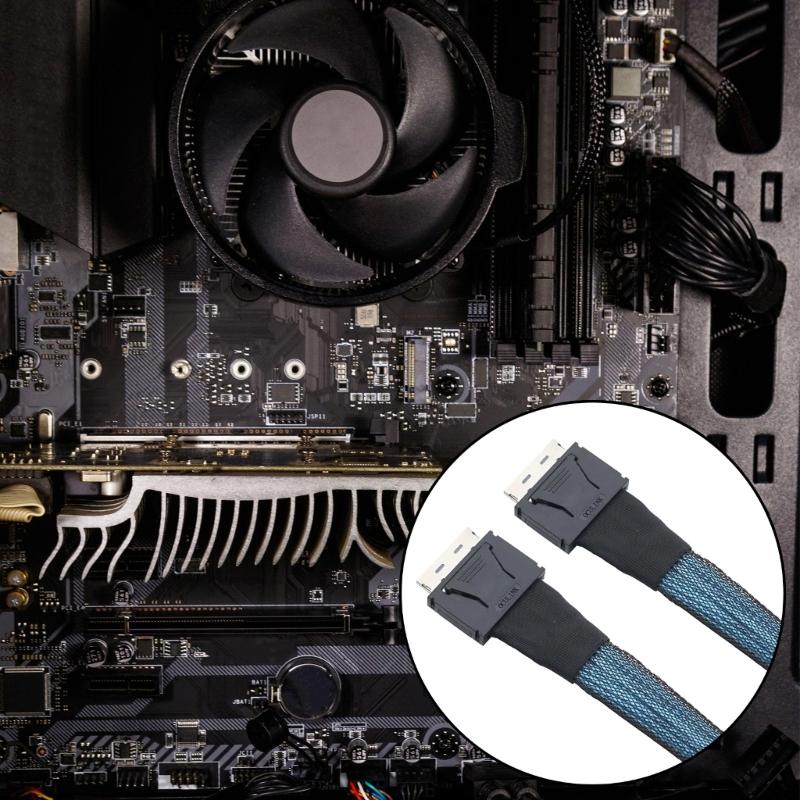 Кабель SFF-8611 PCIe SFF-8611 8I Штекер на SFF-8611 Штекер Кабель-удлинитель данных 50 см/100 см для внешней видеокарты