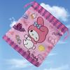 Большая холщовая сумка-тоут Sanrio с двусторонней печатью и завязками, Экологичное решение для хранения