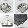 HAKUBA Varech Gadget Pouch M180 Gray with shoulder strap and for storing PC peripherals and small - 180-degree opening, lightweight, handle,