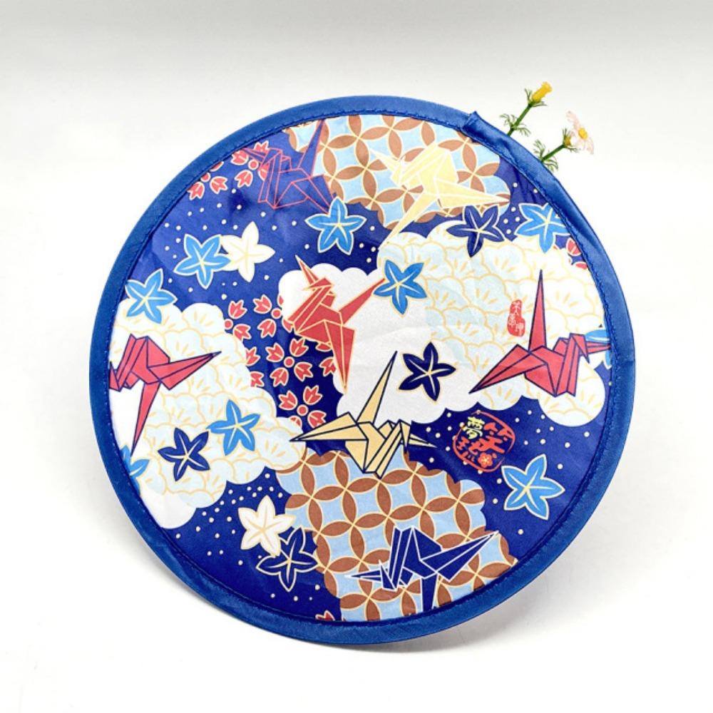 Декоративный складной летний нейлоновый веер с карманом для пляжа, лужайки, ручной веер, уличный летающий диск, складные веера