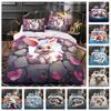3D Cartoon Animal Bedding Set Kid Boys and Girls Teens Duvet Cover Pillowcases 2/3pcs for Single and Double Bed Birthday Gifts