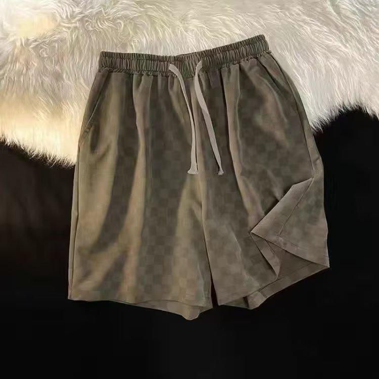 Мужские модные свободные повседневные летние спортивные шорты с шахматным узором