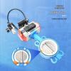 Oumide DN80 Pneumatic PTFE Butterfly Valve with AT75 Cylinder