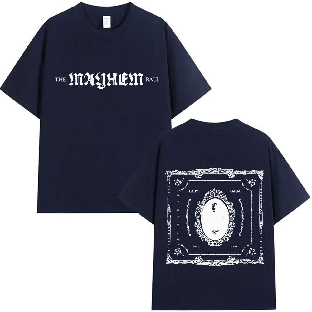 Lady Gaga The Mayhem Ball Tour 20252026 Album Tshirt Unisex Women Hip Hop Pop Music Tshirt Fashion Harajuku Y2K Short Sleeve Top
