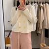 French Chic Small Fragrant Coat Women Knitted Cardigan Spring and Autumn Loose Short Double Breasted Sweater Cardigan Female