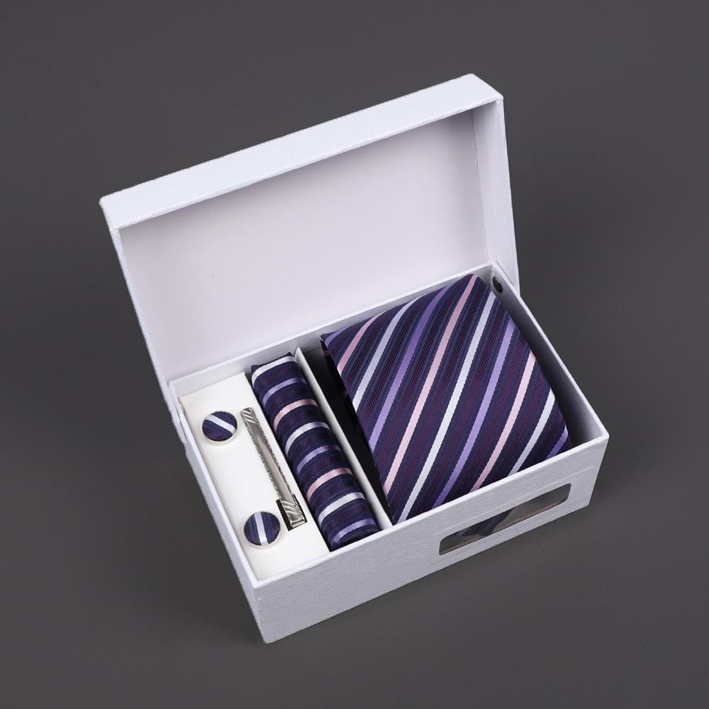 2025 Men'S Tie Premium Gift Box Jacquard Embroidered Tie Tie Logo Making