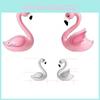 Decorative Pvc Flamingo Ornament Keychain Cake Topper Small Landscape Figurine