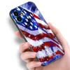 Чехол для телефона с американским флагом США и орлом для Apple iPhone 14 13 12 Mini 11 Pro Max 7 8 XR X XS 7 8 Plus SE 2020 2022, черный чехол