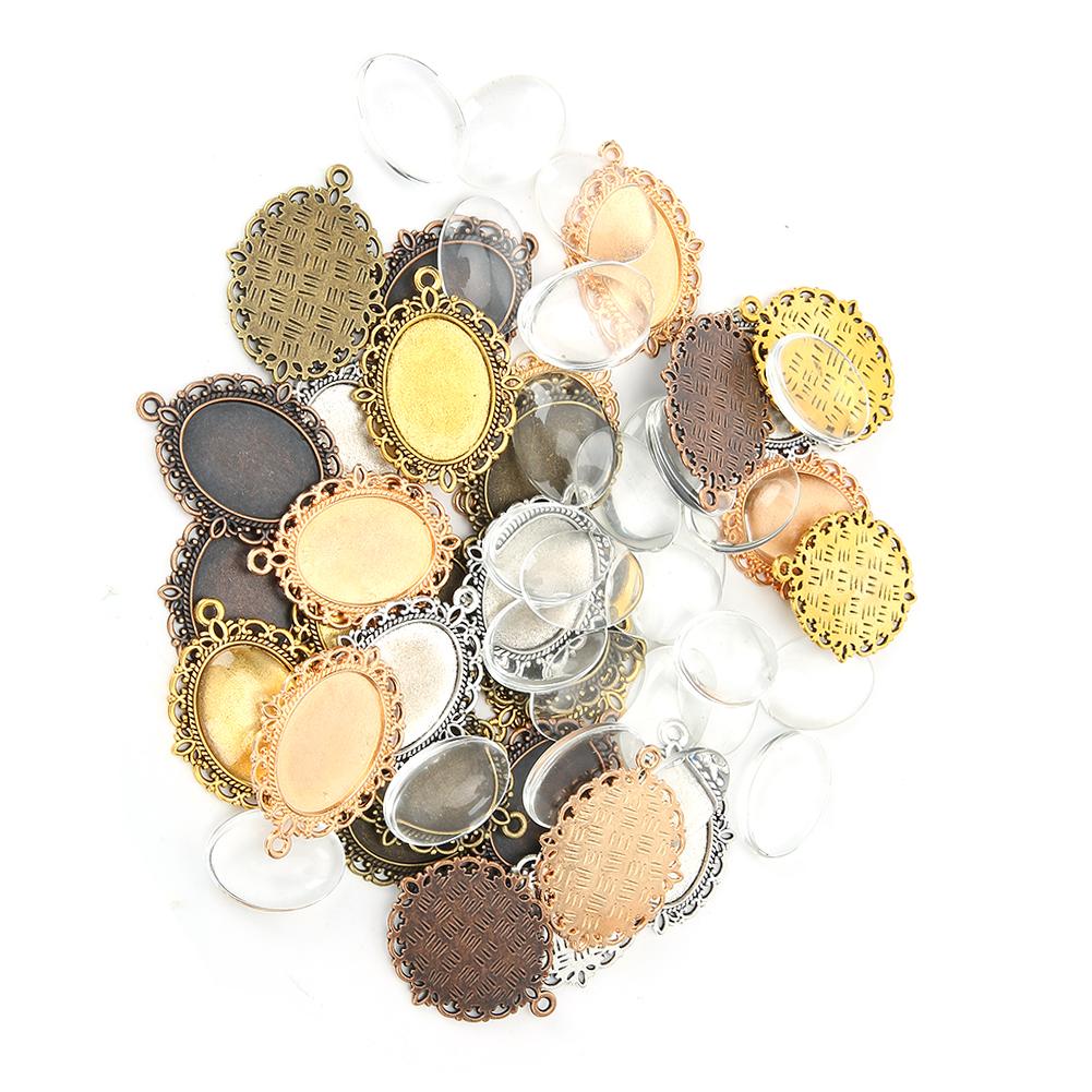 Ювелирная подвеска DIY Подвески-основы с купольным стеклом Изготовление ювелирных изделий Аксессуар 60 шт.