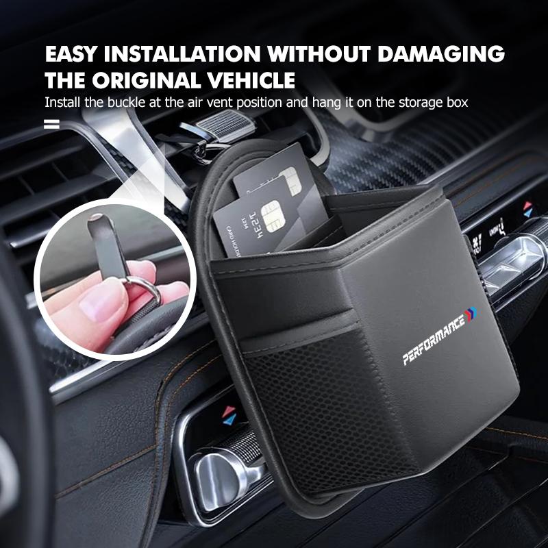 Car air outlet storage bag ID card bag double-layer storage bag For BMW 5 Series G30 G31 G32 G38 2021 2020 2019 2018 E46 E91