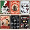 Metal Signs Vintage Cafe Signs Wall Decor Funny Posters Retro Plaques Painting Coffee Bar Sign Tin Signs Home Wall Decor Art