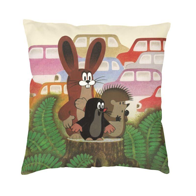 Cute Happy Mole Krtek Nordic Throw Pillow Covers Home Decorative D Printing Custom Cartoon Little Maulwurf Car Cushion Case